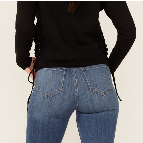 Shyanne Lace Graphic Namaste Long Sleeve Sweater Western Vintage Sweatshirt XXL - Picture 2 of 9